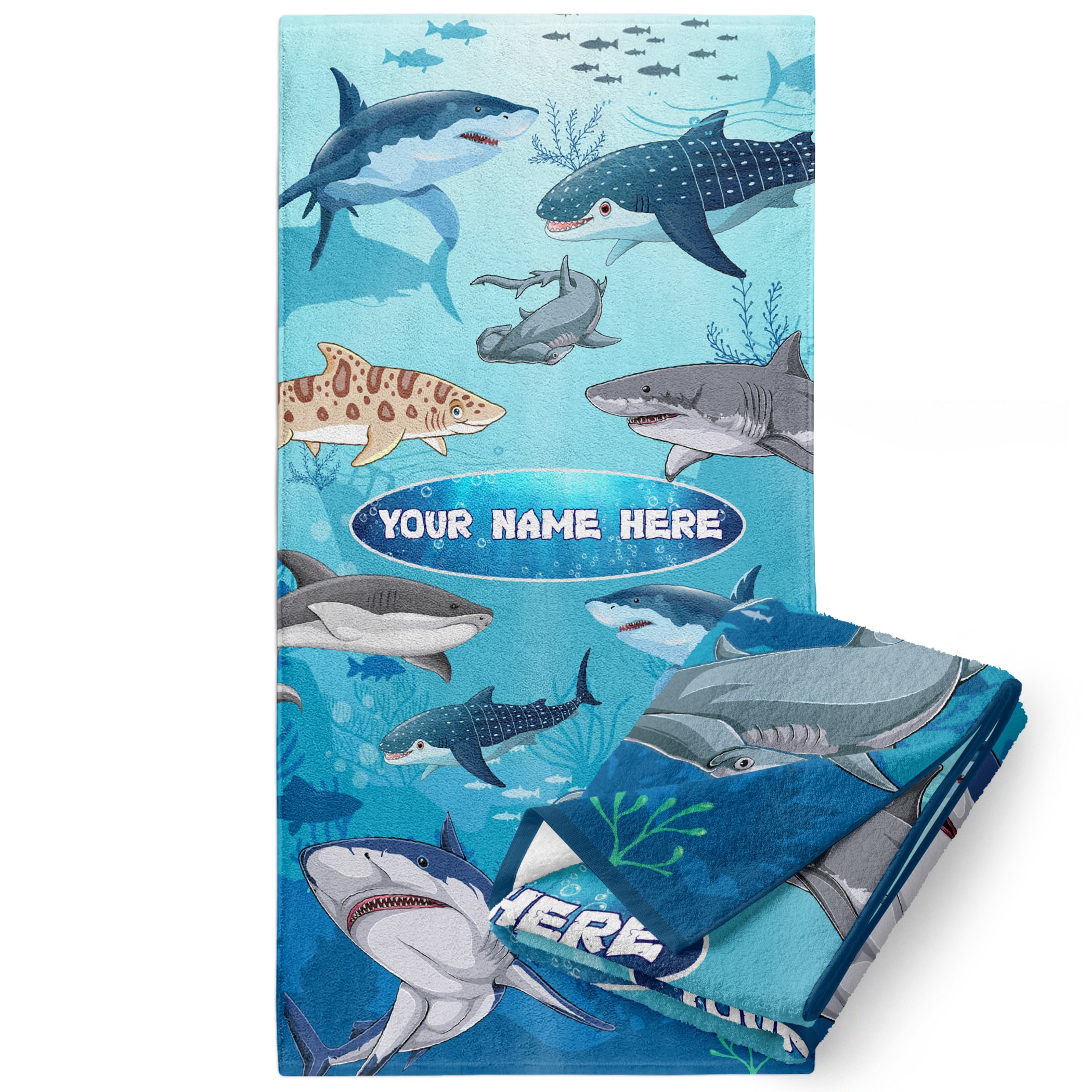 Custom Nautical Anchor Beach Towel - Personalized 60x30 Inch Quick-Dry Towel For Travel, Pool, Or Gift - View #5