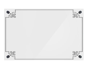 Dry Erase Board White Board | Acrylic Board for Wall | Alternative Clear Glass Dry Erase Whiteboard | Decorative Border