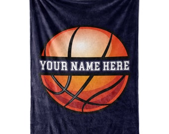 Personalized Basketball Blanket | Soft & Warm Athlete Throw Blanket | Custom Blanket for Kids, Adults | Personalized Blanket for Couch