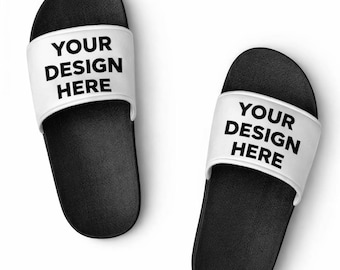 Made in USA - Custom Photo Slides • Personalized Flip Flops with Removable Picture Strap • Custom Slides Gift for Him or Her