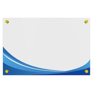 Personalized Acrylic Dry Erase Board for Wall with Professional and Stylish Border - Shipped Next Day, Made in USA, Wall Mounted Board