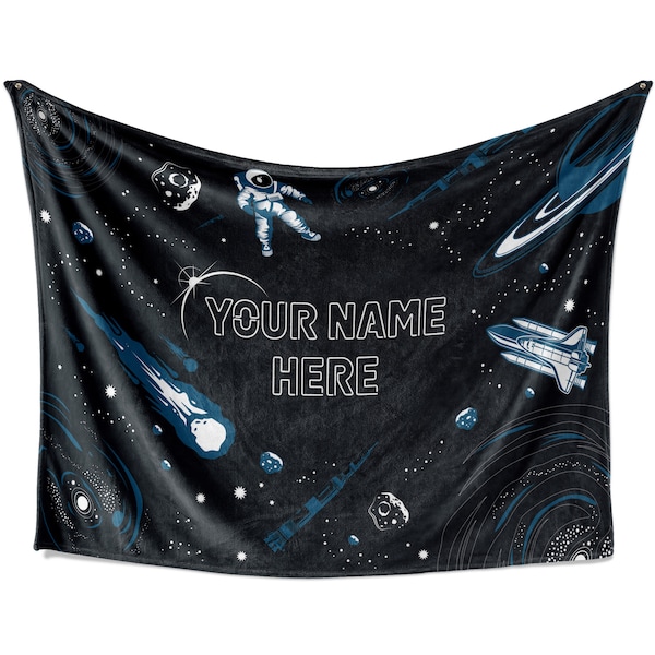 Outer Space Fleece Blanket Etsy