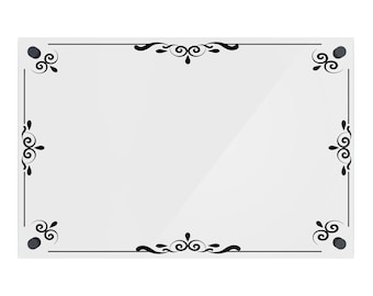 Dry Erase Board White Board | Acrylic Board for Wall | Alternative Clear Glass Dry Erase Whiteboard | Decorative Border