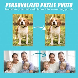 Ships Next Day, Made in USA - Custom Puzzles With Your Photos - Personalized Photo Jigsaw Puzzle - Gift for Friends, Couple, Family image 4