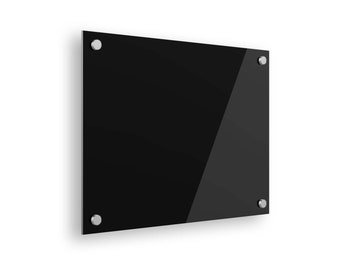 Black Acrylic Dry Erase Board | Acrylic Board for Wall | Alternative Glass Dry Erase Whiteboard | Large Vision Board | Home Office Decor
