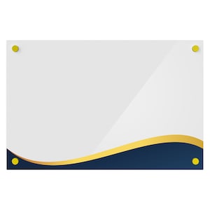 Personalized Acrylic Dry Erase Board for Wall with Professional and Stylish Border - Shipped Next Day, Made in USA, Wall Mounted Board