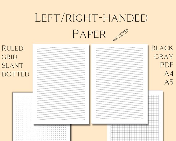 ruled-slant-grid-dotted-pages-printable-minimalist-pdf-etsy