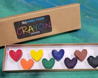 Personalized *SCENTED* Heart Shaped Crayons - Custom Gift - Stocking Stuffer - Crayon Name - Scented Crayons - Crayon Shapes - Valentine