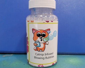 Catnip Infused Blowing Bubbles - Cat toys bubbles for cats