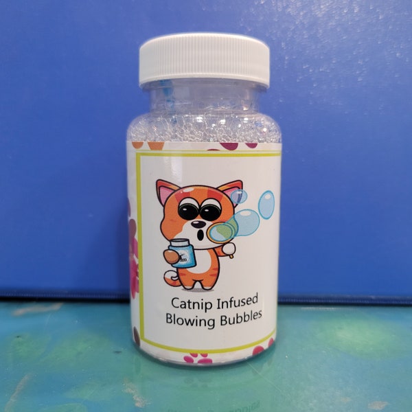 Catnip Infused Blowing Bubbles - Cat toys bubbles for cats