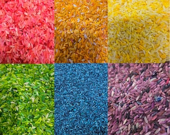 Colored Rice for Sensory Bin