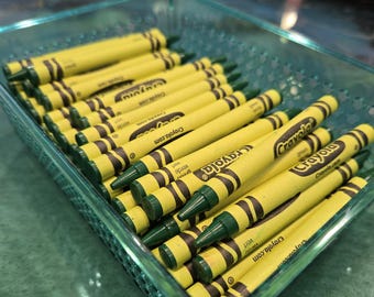 100 Bulk Green Crayola Crayons Craft Melting Crayons