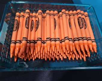 100 Bulk Orange Crayola Crayons Craft Melting Crayons