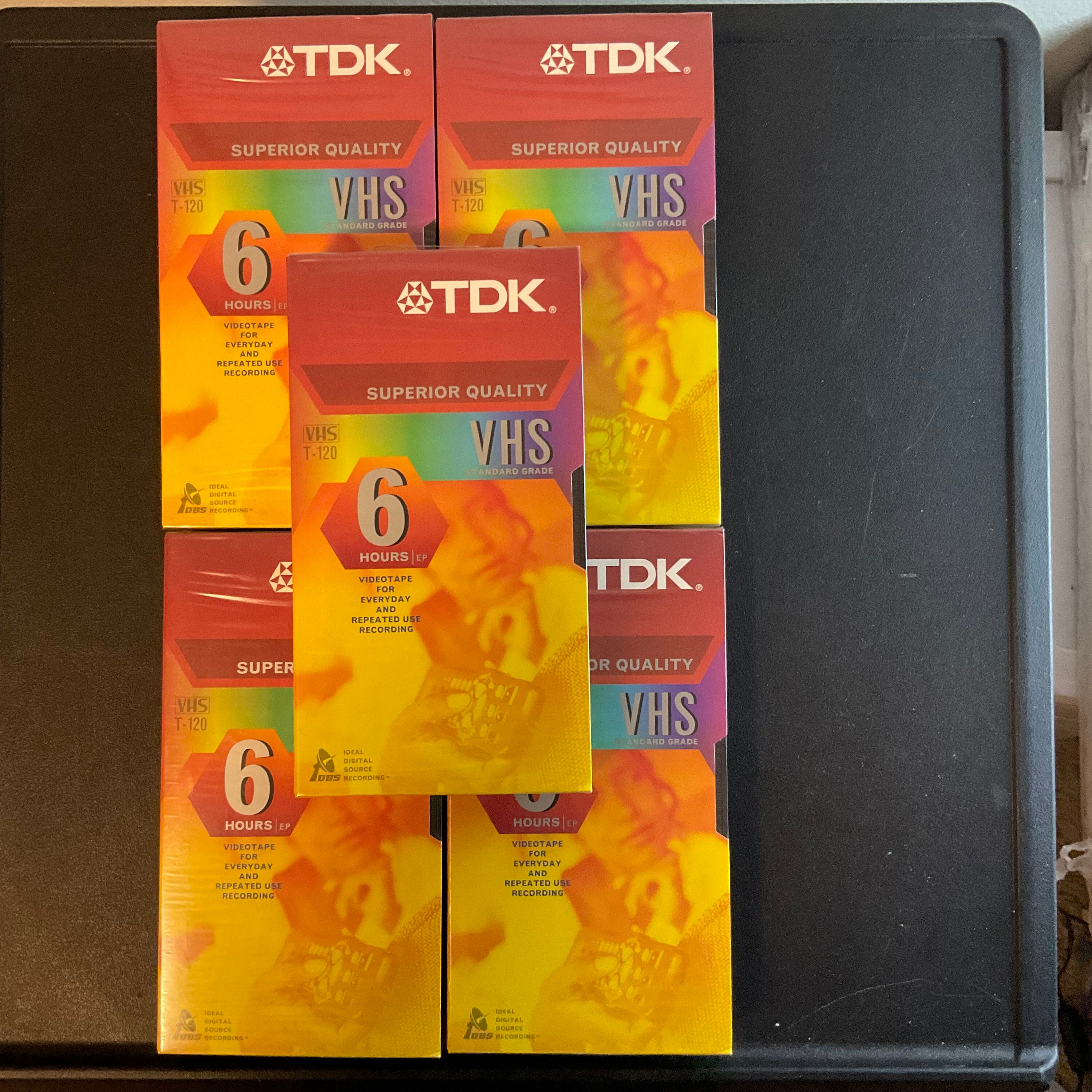 Tdk Superior Quality Blank VHS Tapes VCR 6 Hour EP T120RV Lot Etsy