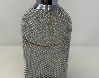 Vintage Wire Mesh CO2 Soda Bottle