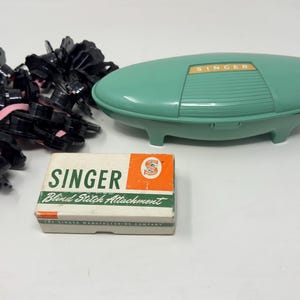 Singer Sewing Machine Parts Blind Stitch Attachment • Buttonholer • 27 Disc Cams 13 14 15 16 19