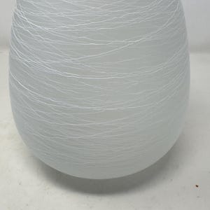 Textured White Glass Lamp Shade String Look