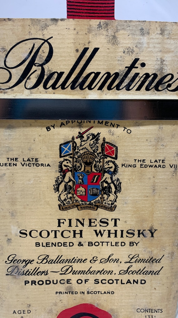 Deluxe EXTRA LARGE Ballantine's Whiskey Bar Bottle in Original