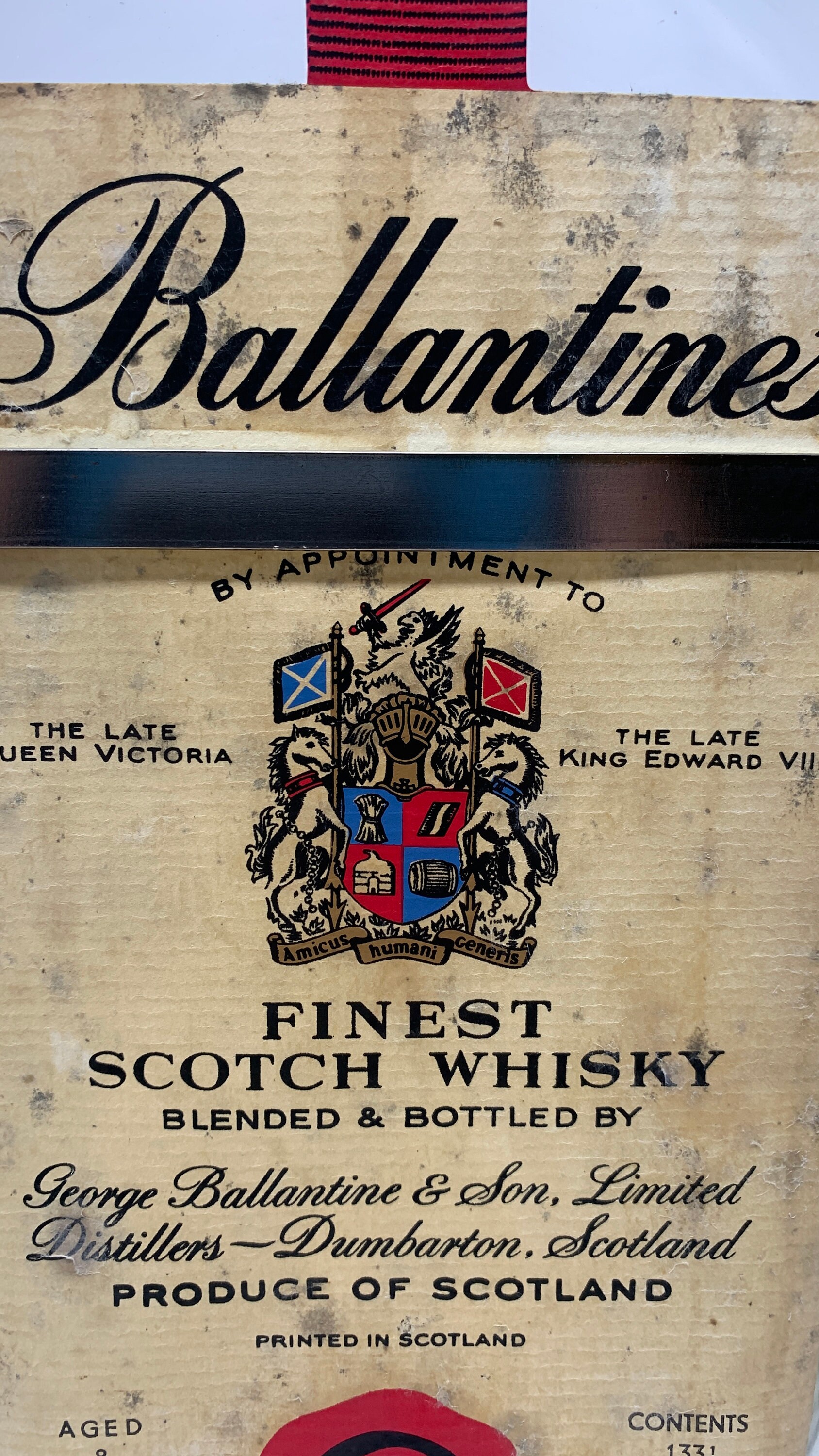Deluxe EXTRA LARGE Ballantine's Whiskey Bar Bottle in Original