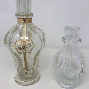 2 Collectable Bols/Fait Main French Liquor Bottles With 4 Chambers Large and Medium Size image 7