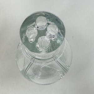 2 Collectable Bols/Fait Main French Liquor Bottles With 4 Chambers Large and Medium Size image 4