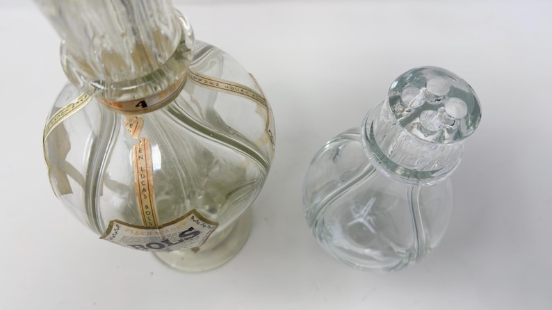 2 Collectable Bols/Fait Main French Liquor Bottles With 4 Chambers Large and Medium Size image 10