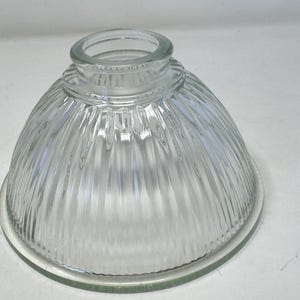 Vintage Ribbed Glass Lamp Shade 6.5&quot; with 2&quot; Opening