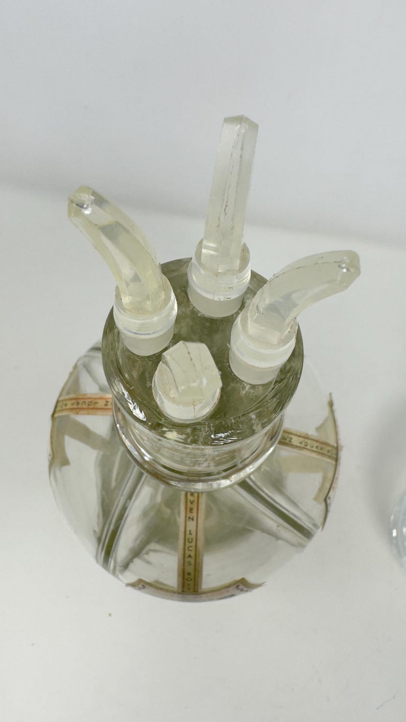 2 Collectable Bols/Fait Main French Liquor Bottles With 4 Chambers Large and Medium Size image 5