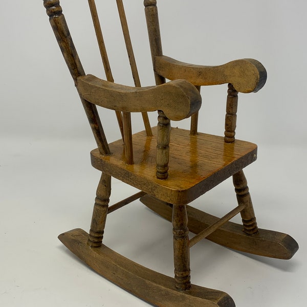 Wooden Miniature Rocking Chair Etsy