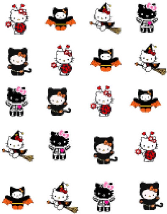 HELLO KITTY Fall/winter Bundle Pack Waterslide Nail Decals Etsy