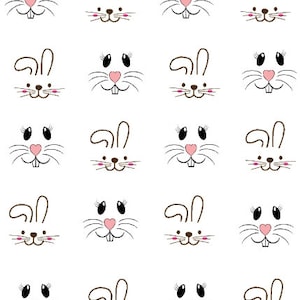 BUNNY FACE Waterslide Nail Decals