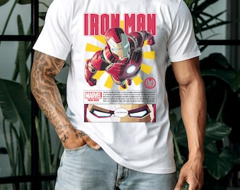 Ir0n Man, camiseta de Disney, envío gratis, camiseta de M@rvel @vengers, camiseta gráfica de superhéroe, merchandising de películas de cómics