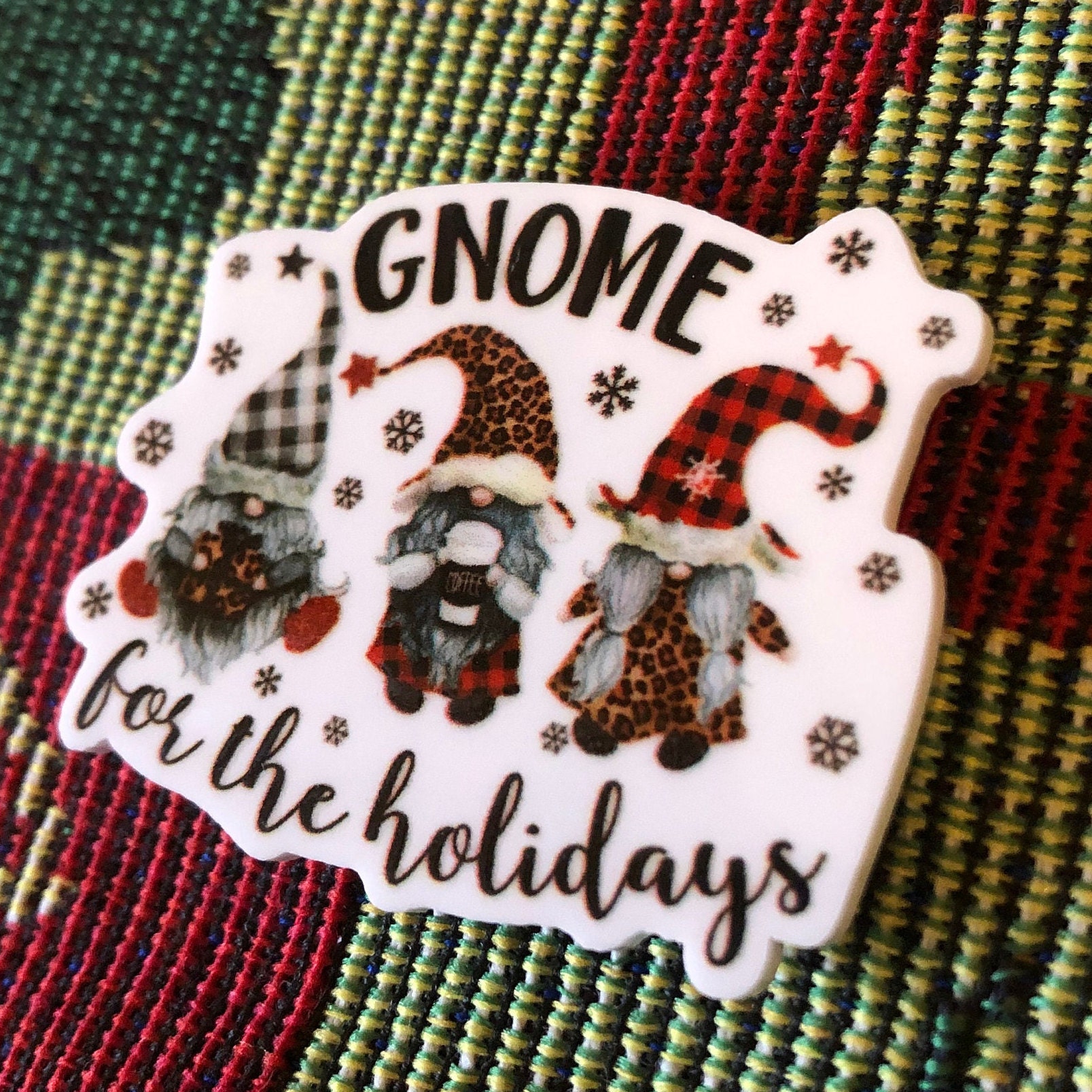 Christmas Gnome Wooden Needle Minder – Snuggly Monkey