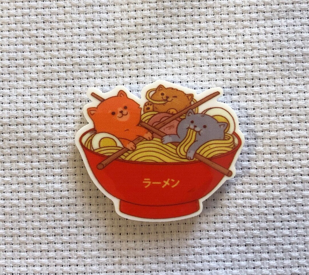 Kitty Ramen Cross Stitch Embroidery and Planner Accessory Etsy