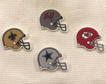 Football Helmets, Cross Stitch, Embroidery and Planner Accessory, Magnetic Needle-minder, Needle Minder, Needle Nanny