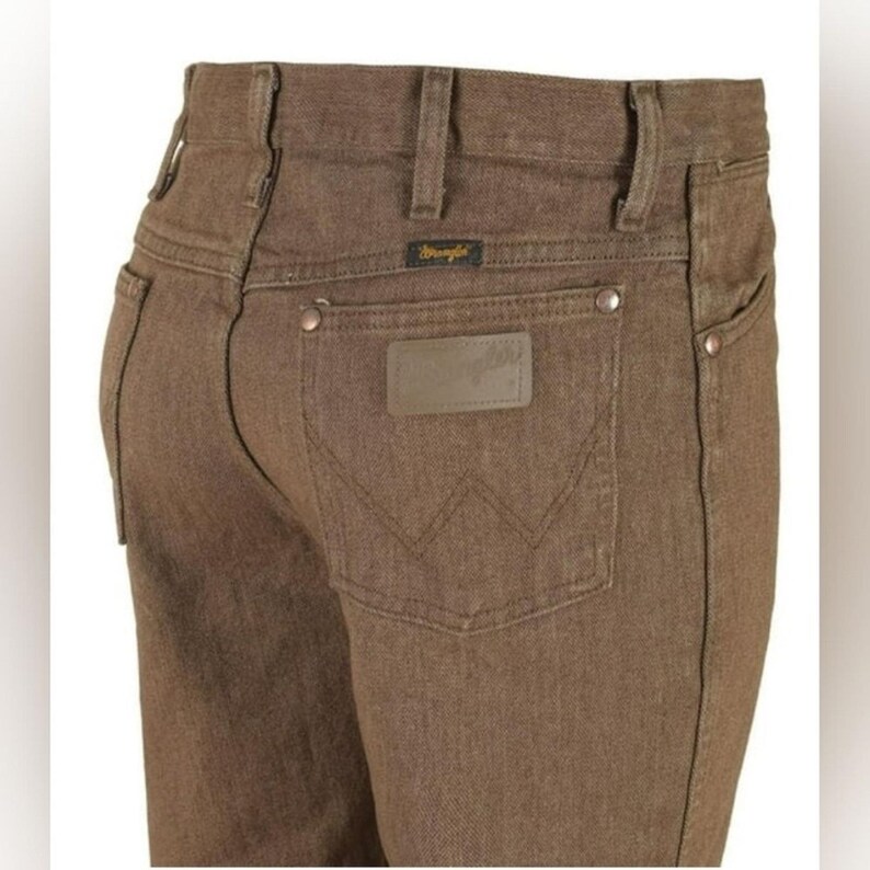 Wrangler Vintage Cowboy Cut 936 Slim Fit Denim Jeans 28x30 Brown 100% Cotton NWT imagen 5