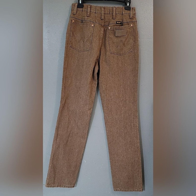 Wrangler Vintage Cowboy Cut 936 Slim Fit Denim Jeans 28x30 Brown 100% Cotton NWT imagen 1