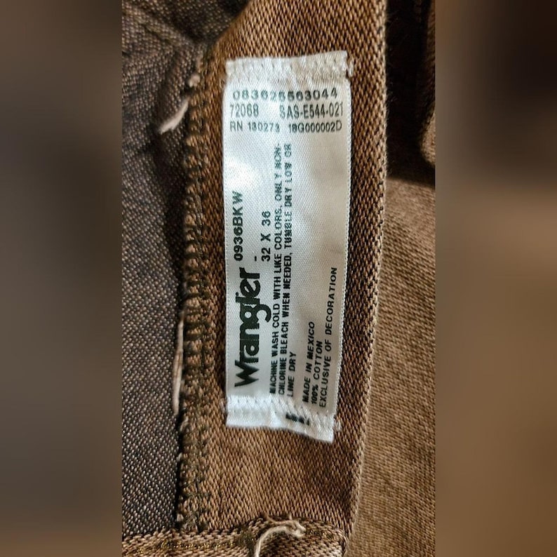 Wrangler Vintage Cowboy Cut 936 Slim Fit Denim Jeans 28x30 Brown 100% Cotton NWT imagen 4