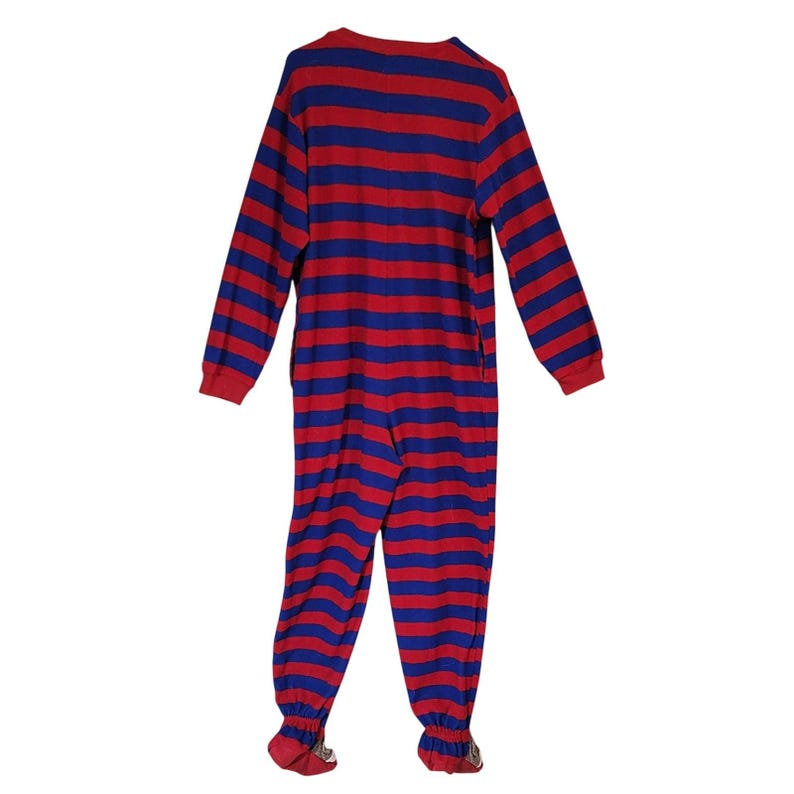 Pyjama une pièce vintage Nick & Nora Sock Monkey en polaire, taille M image 6