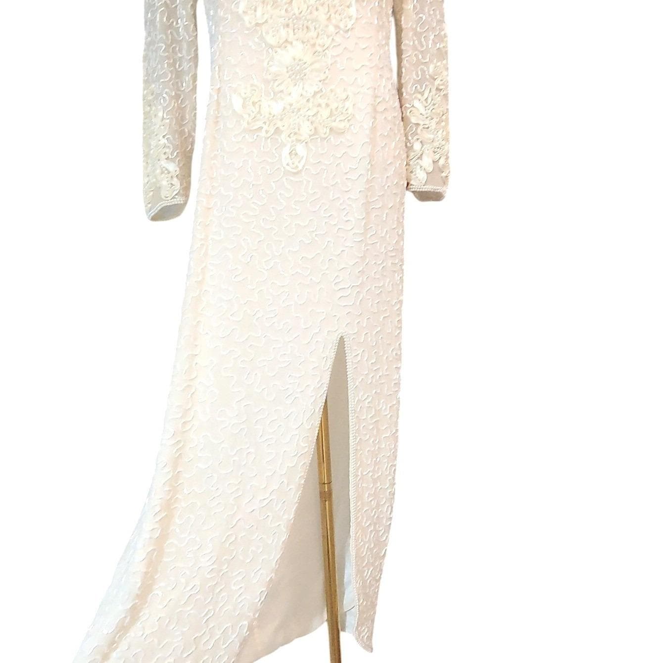 Vintage Alyce Designs Beaded Embellished Gown Long Sleeve Formal Dress -  Etsy