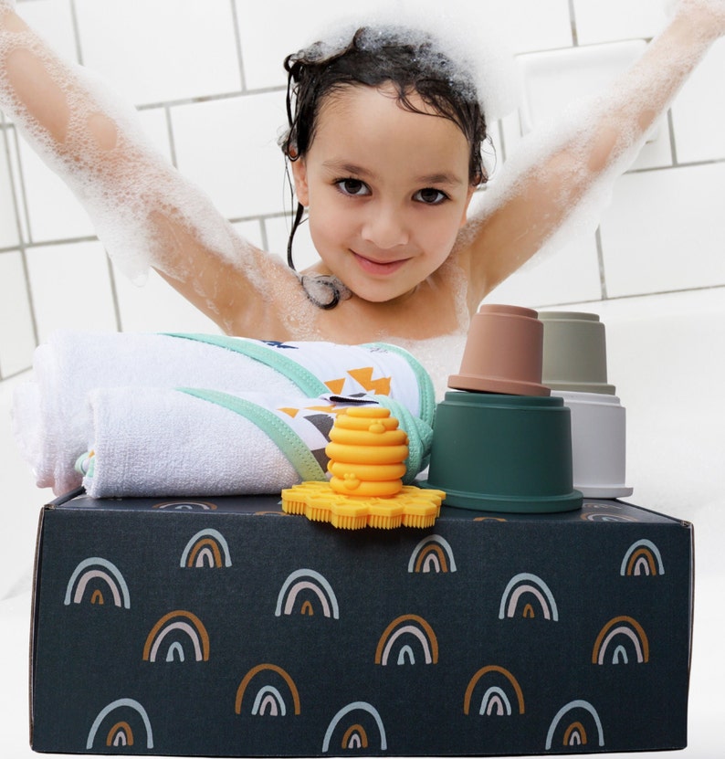 Baby to Toddler Birthday Bath Gift Box Useful & Fun 1 Year Old, 2 Year