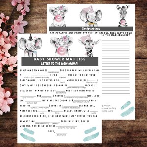 Baby Shower Mad Libs Game Easy &amp; Fun Printable at Home - Etsy