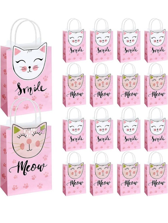 16 Pc Set Cat Gift Bags Cat Goody Bags Gabby's Dollhouse Etsy