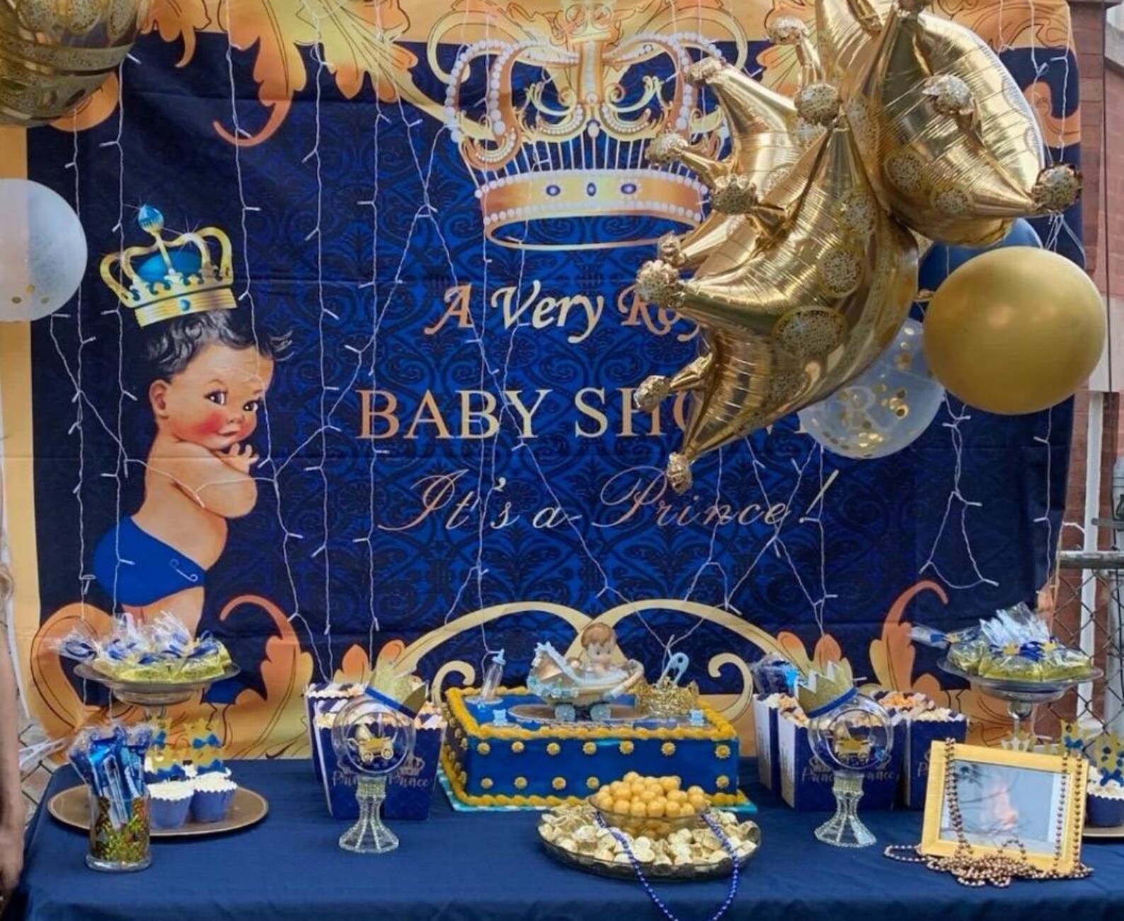 5x7ft Hispanic Baby Shower Boy Backdrop Royal Prince Baby Etsy