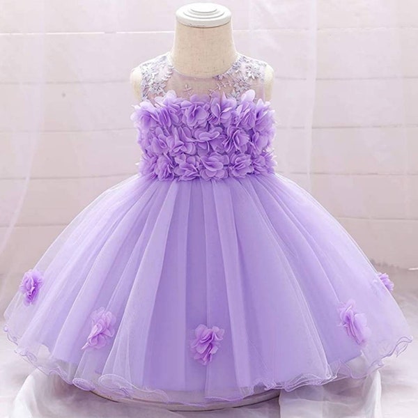 Purple Girls Dress Etsy
