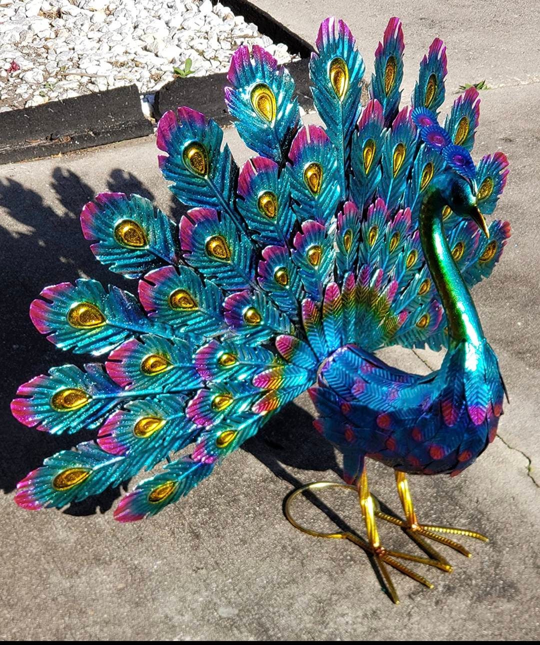 Peacock Decor Peacock Yard Decor Gifts Unique Garden Decor Etsy