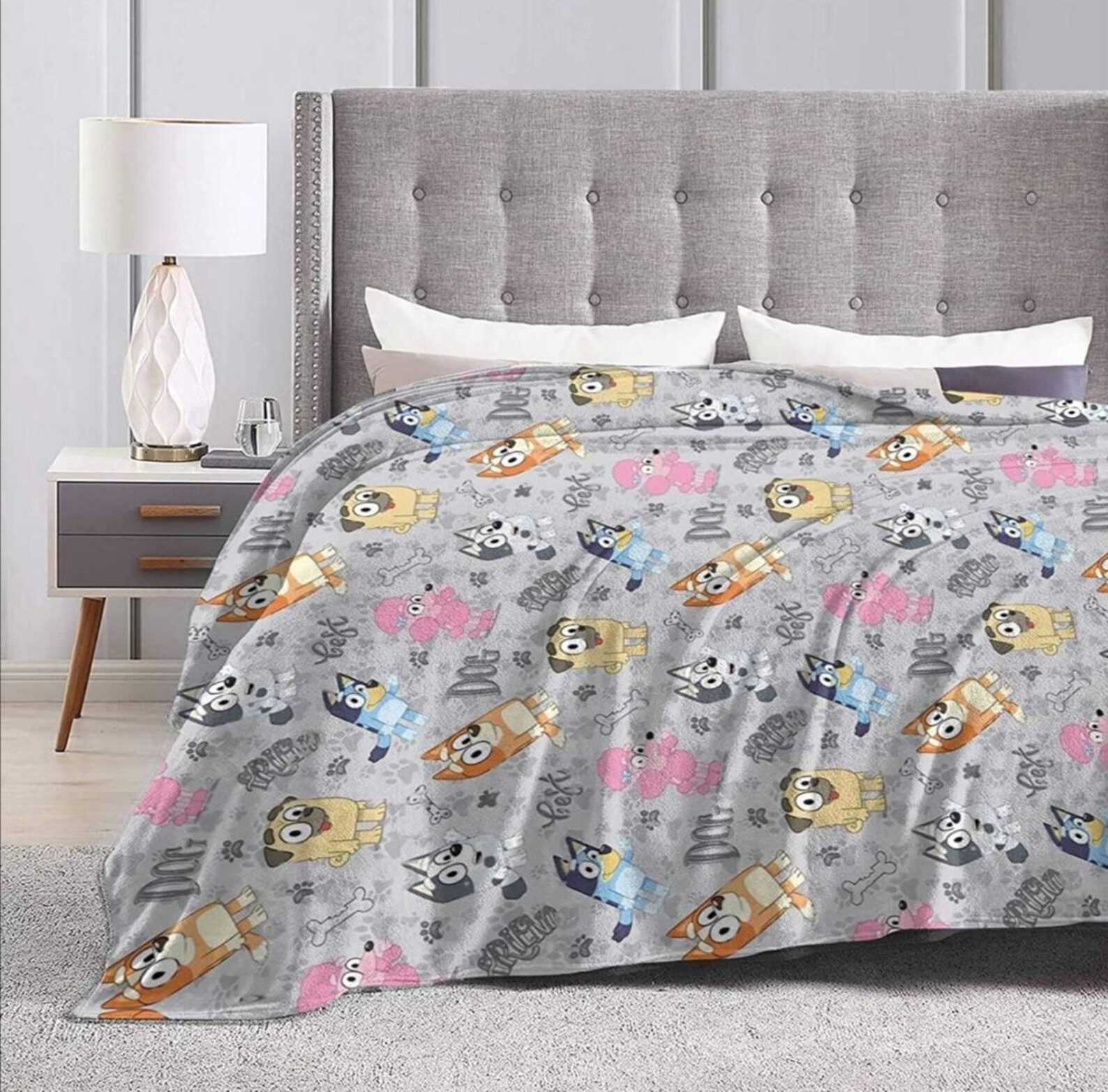 50x40 Bluey Blanket Bluey Plush Blanket Bluey Gift Pink Etsy UK