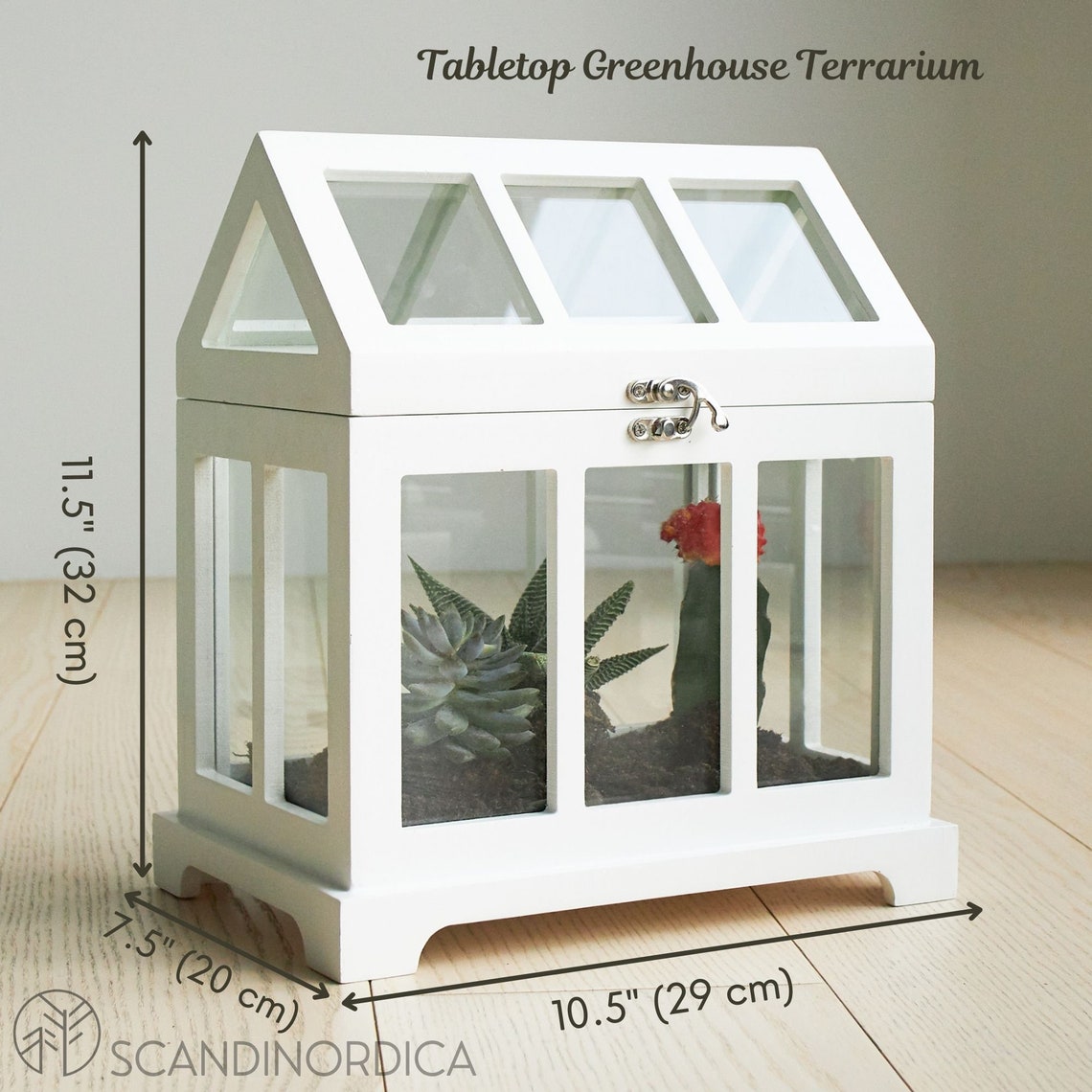 Tabletop Greenhouse Terrarium Wood and Glass Terrarium Table Etsy