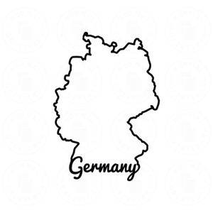 Duitsland kaart Duitsland overzicht Duitse Cricut bestanden gesneden bestanden SVG PNG vector wereldkaart landen vorm grens Berlijn Hamburg Europa