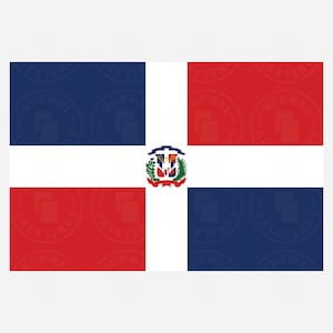Dominican Republic Flag SVG File Bandera Dominicana Minimalist Simple de Republica Dominicana Minimalista Cricut Files Cut PNG Vector